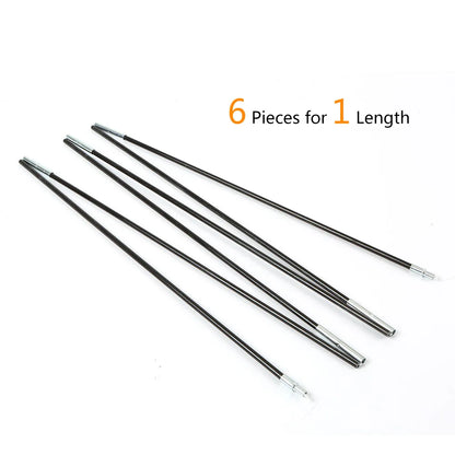 Glass Fiber Tent Arc Poles Replacement - 12-Piece Set (1 Pair) for Camping Tents (3.26m/3.4m/3.9m Options)