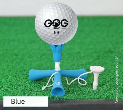 Adjustable Tripod Golf Tee Set (4-Pack) - Height-Adjustable Plastic Holder for Practice & Training