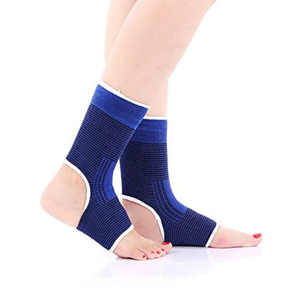 Elastic Ankle Brace Support - Super Soft Protection Guard for Gym Running Sports Fitness (1 Pair)