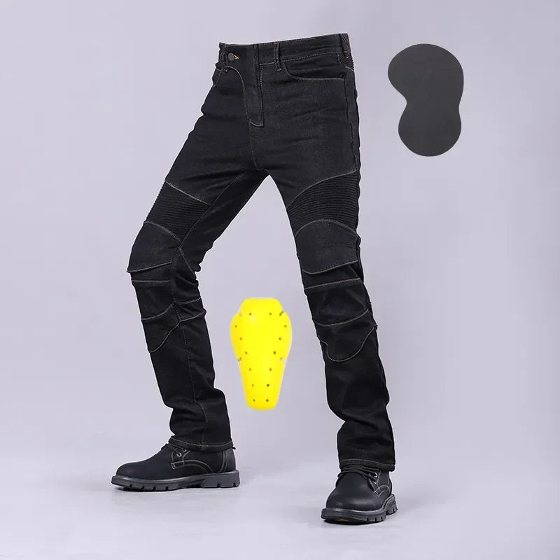 All-Season Motorcycle Riding Jeans - Anti-Fall Racing Pants for Men & Women