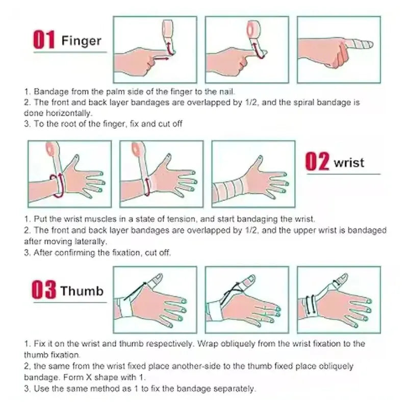 Athletic Self-Adhesive Cohesive Bandage Wrap - Skin Tone Non-Woven Elastic Stretch Tape