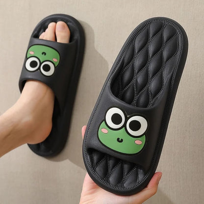 Cartoon Frog Soft Sandals - Anti-Slip Summer Beach Slides for Home & Bathroom