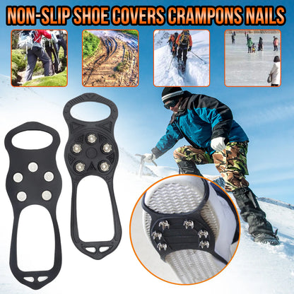 Universal Winter Snow Grips - Anti-Slip Boot Spikes with Studs for Outdoor Hiking and Climbing