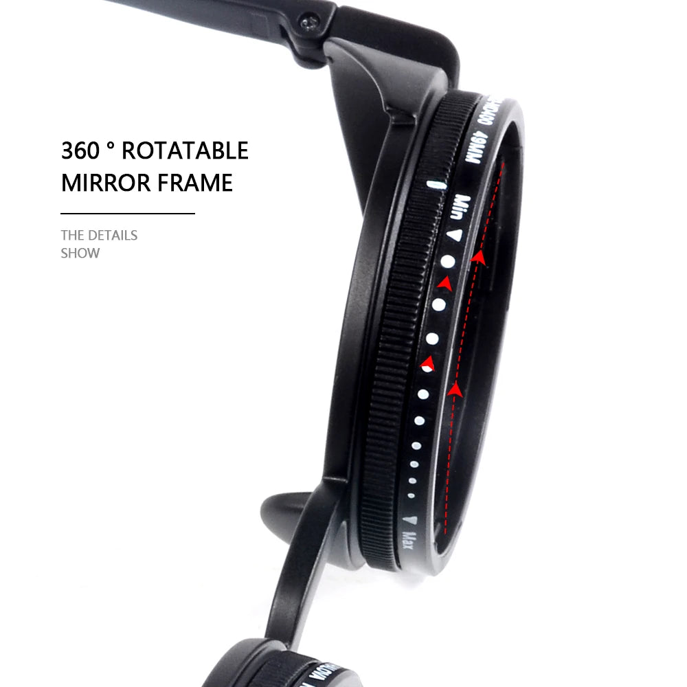 CRIXALIS Handmade Polarized Sunglasses - ND 1-9 Manual Adjustable Dimming, Retro Steampunk Style UV400 Fishing Eyewear