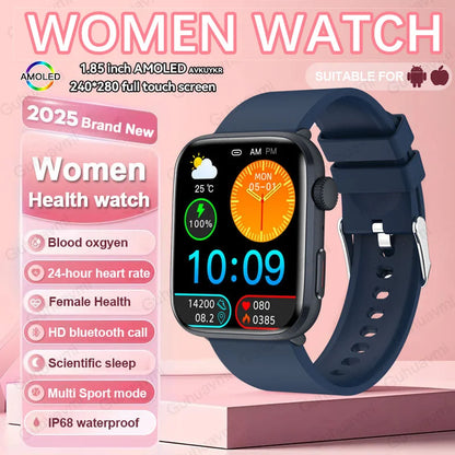 AI Smart Health Watch - HRV+PPG Blood Pressure & Heart Rate Monitor with IP68 Waterproof & NFC