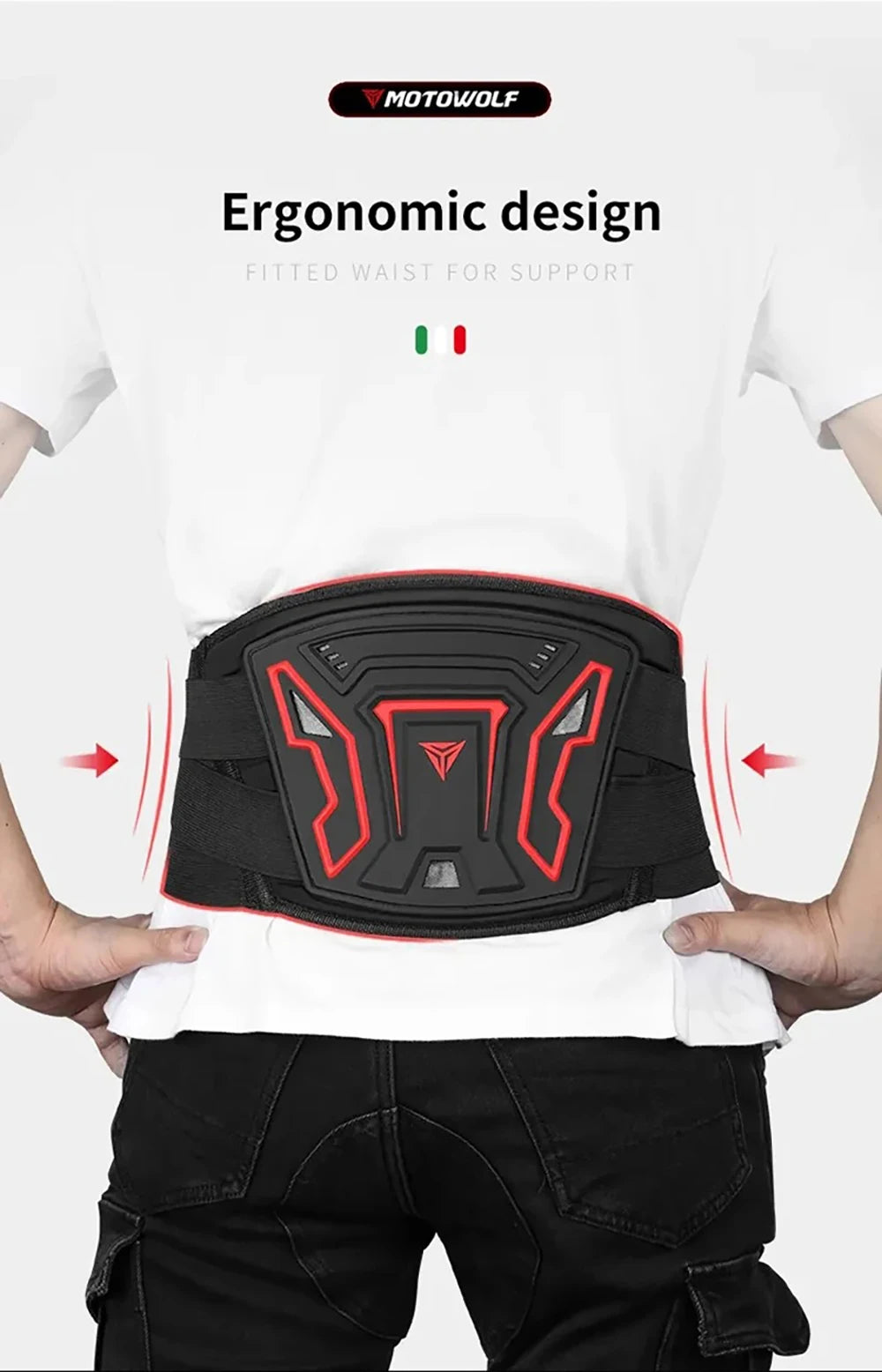 Professional Motorcycle Waist Protector - Adjustable Breathable Motocross Cycling Guard Belt