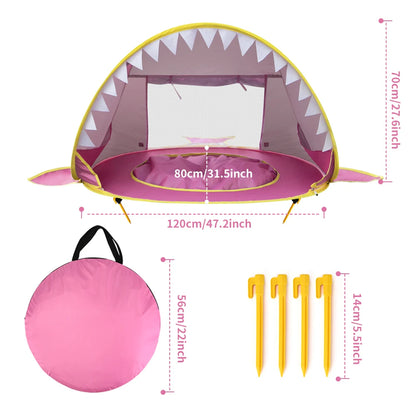 UV Protecting Baby & Kids Pop-Up Beach Tent with Pool - Portable Sun Shelter
