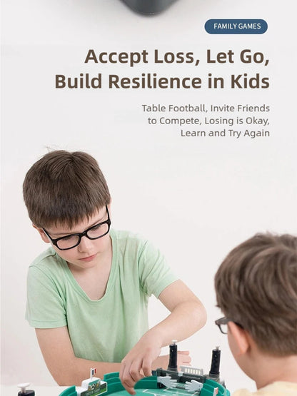 Mini Tabletop Soccer Game - Portable Desktop Foosball for Family & Friends