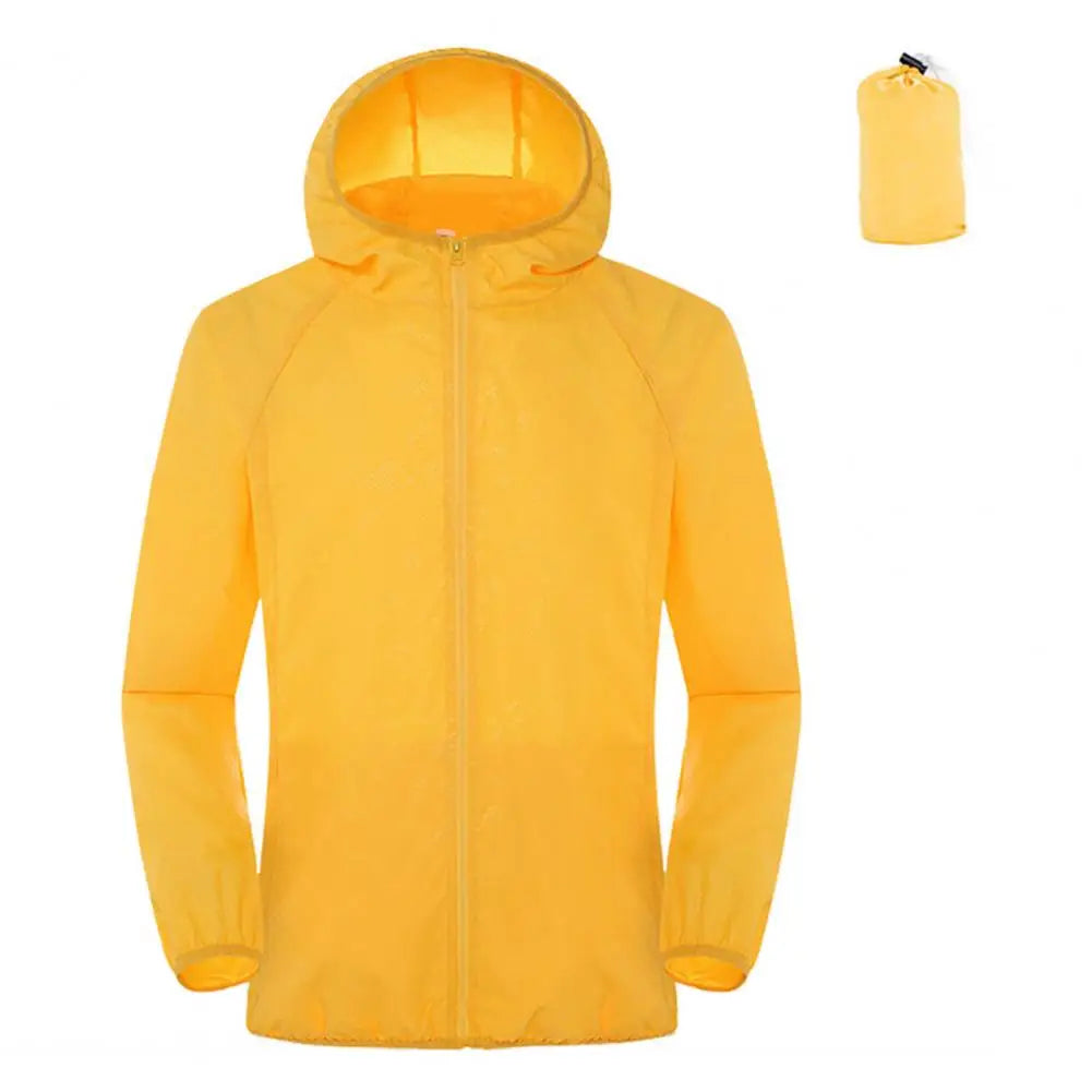 Ultra-Light Waterproof Sun Protection Jacket - Portable Foldable Hooded Windbreaker with UV Protection for Camping & Hiking