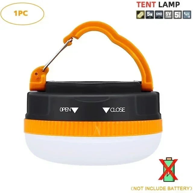 Portable 10W COB+LED Outdoor Lantern - 1800mAh USB Rechargeable Camping Light for Hiking, Fishing & Night Adventures
