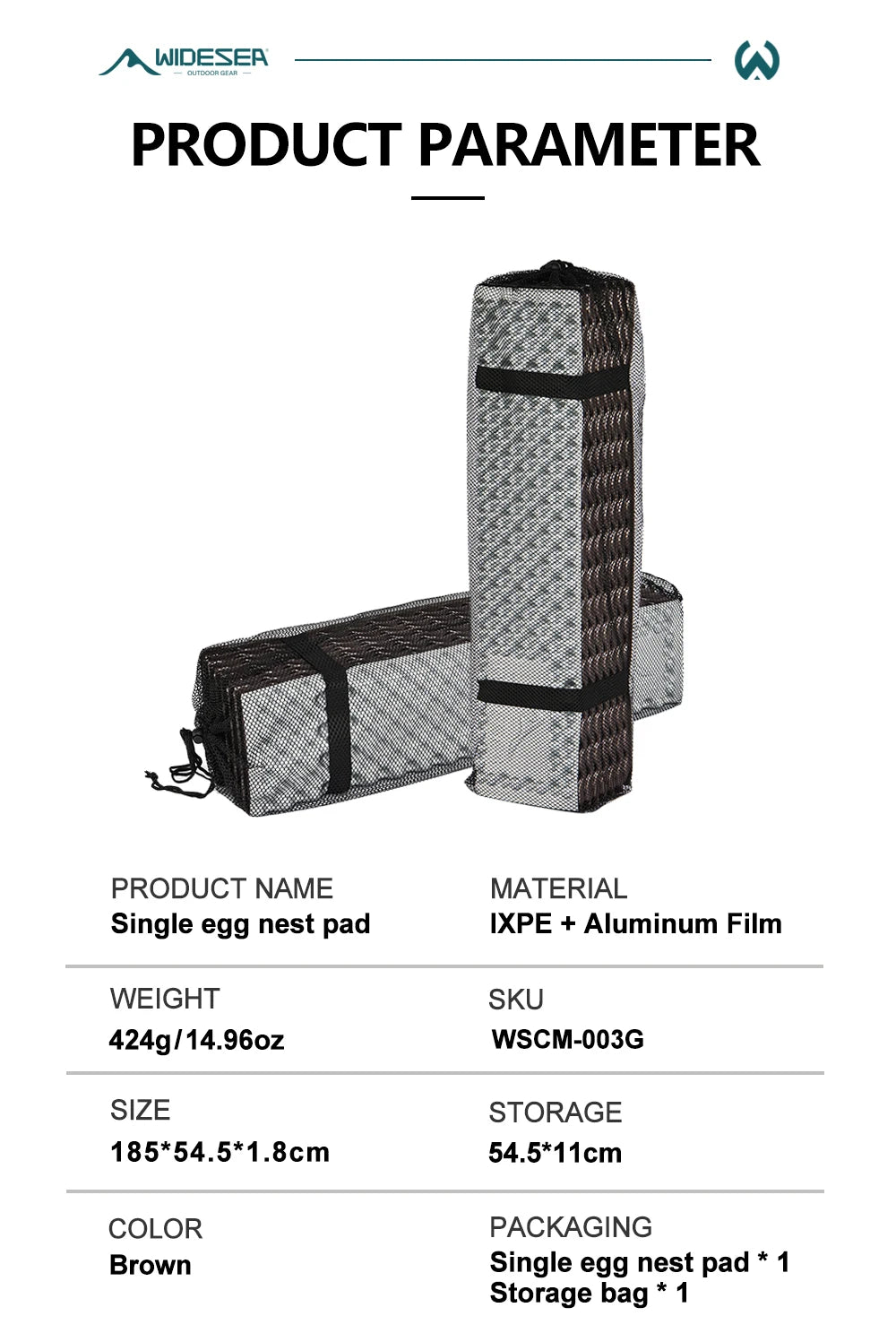 Ultralight Folding Camping Pad - Portable Foam Sleeping Mat with Storage Bag for Hiking & Backpacking