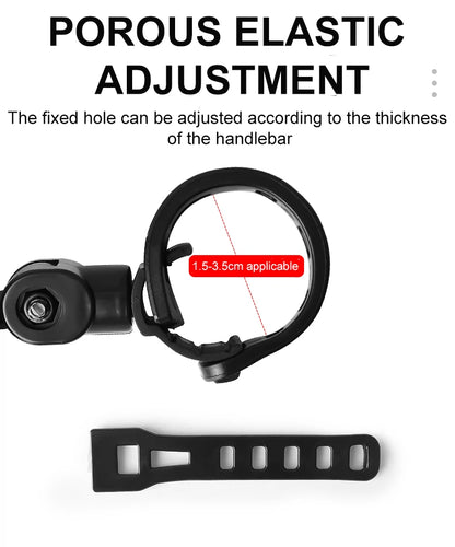 2PCS Universal Bike Handlebar Mirror - 360° Adjustable Rotatable Rearview for MTB & Road Bikes