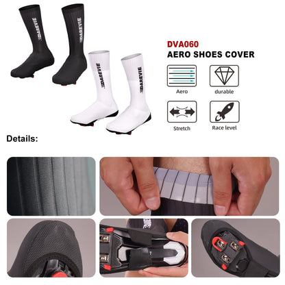 Aero Striped Cycling Shoe Covers - Waterproof Windproof Anti-Slip Overshoes for Road & MTB Bikes