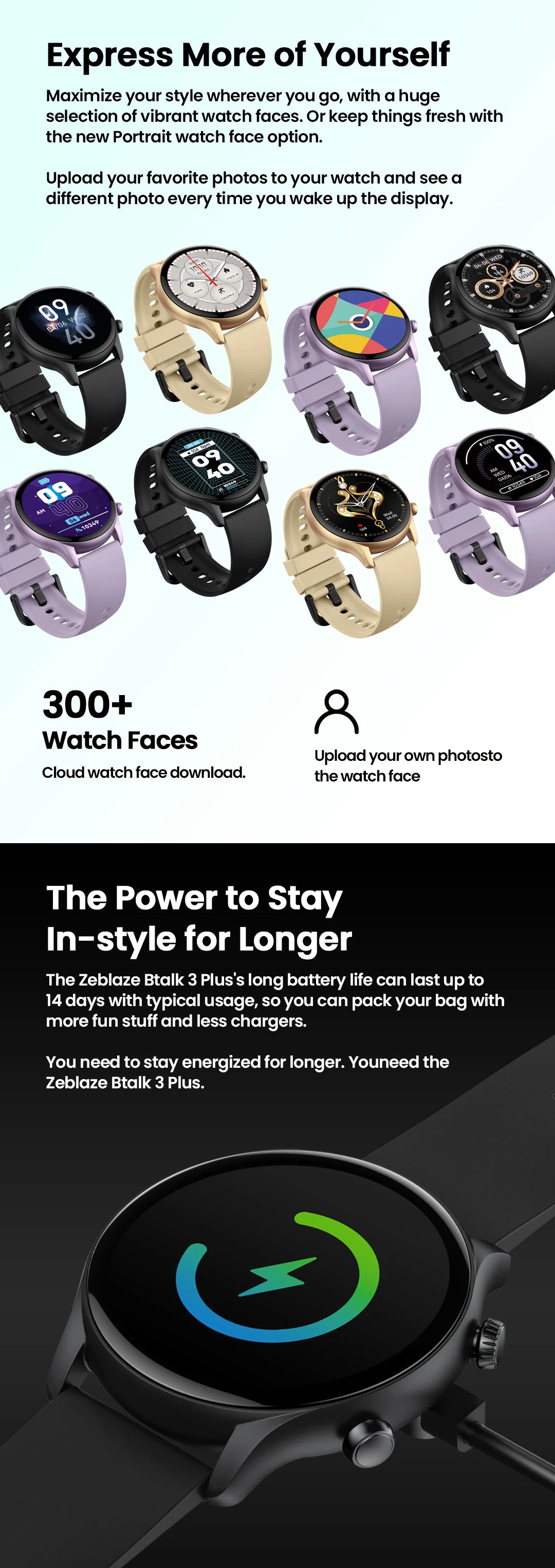 Zeblaze Btalk 3 Plus Smart Watch - 1.39'' HD Display with Voice Calling & Fitness Tracking for Men & Women