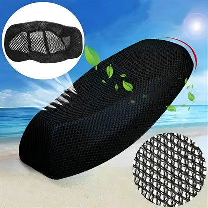 3D Mesh Motorcycle Seat Cover - Breathable Anti-Slip Cushion Pad for Scooters