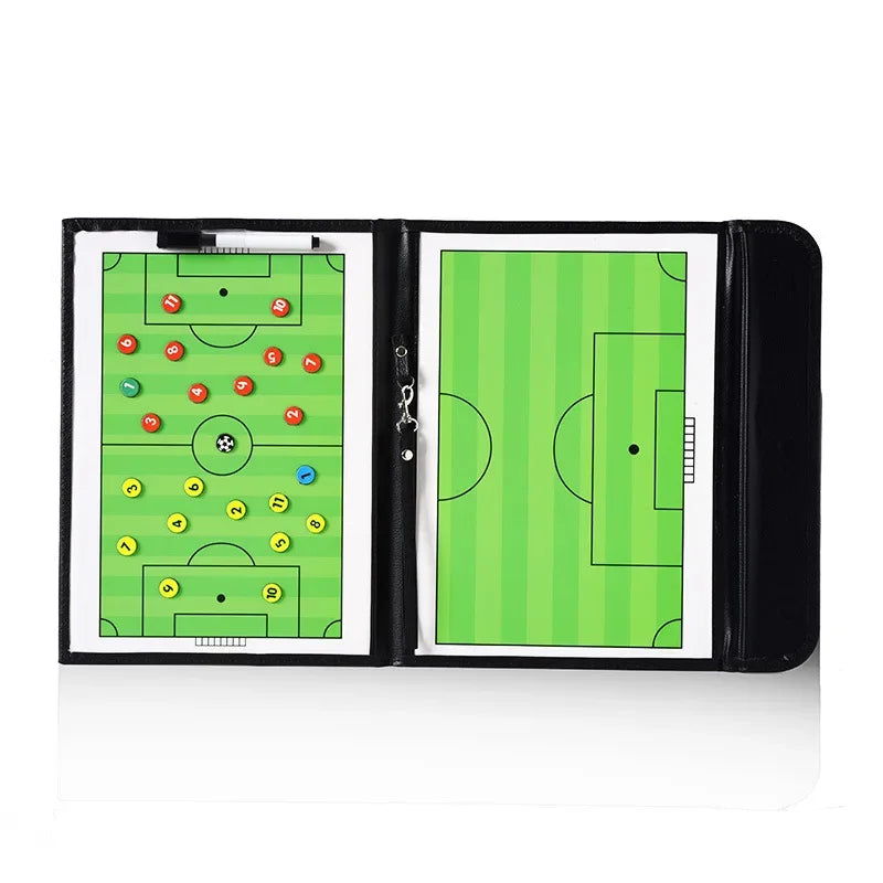 54cm Foldable Magnetic Football Tactic Board - Professional Soccer Coaching Tactical Clipboard with Chess Pieces