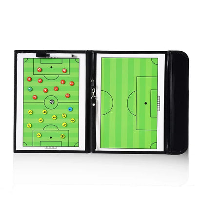 54cm Foldable Magnetic Football Tactic Board - Professional Soccer Coaching Tactical Clipboard with Chess Pieces