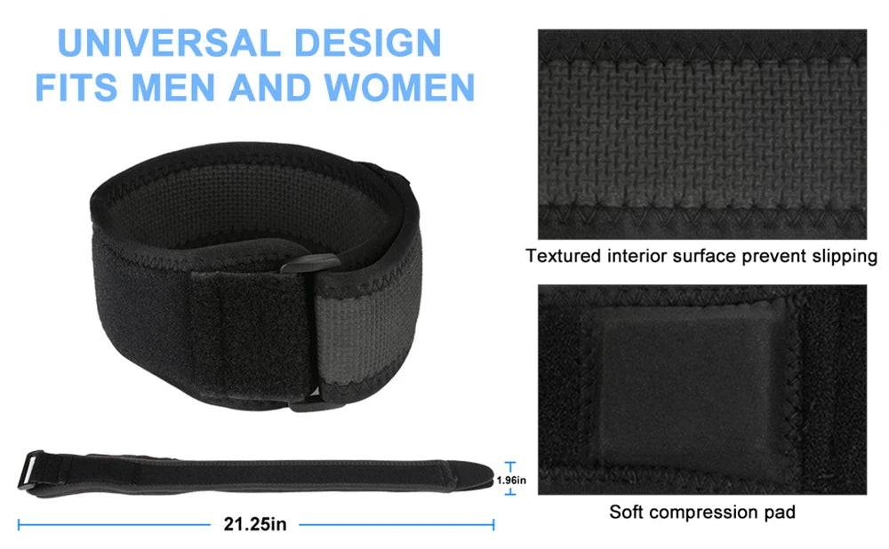 IT Band Compression Strap - Knee & Thigh Support for Running & Sports