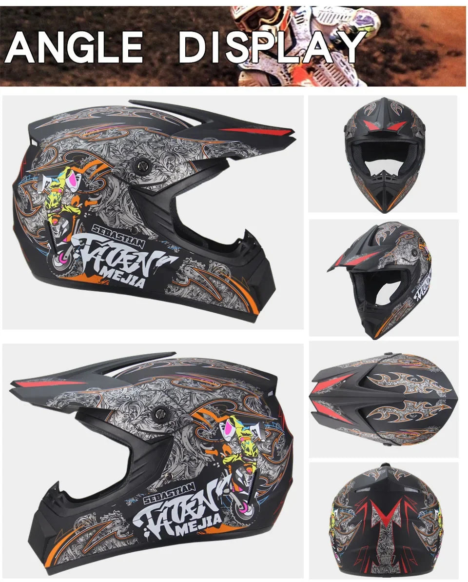 Full Face Motocross Helmet - Off-Road Downhill AM DH Cross Capacete - Free Shipping + 3 Free Gifts