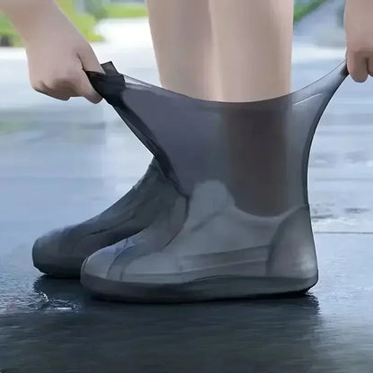Silicone Waterproof Shoe Covers - Reusable Non-Slip Thick Wear-Resistant Rain Boot Protectors for Travel & Outdoor