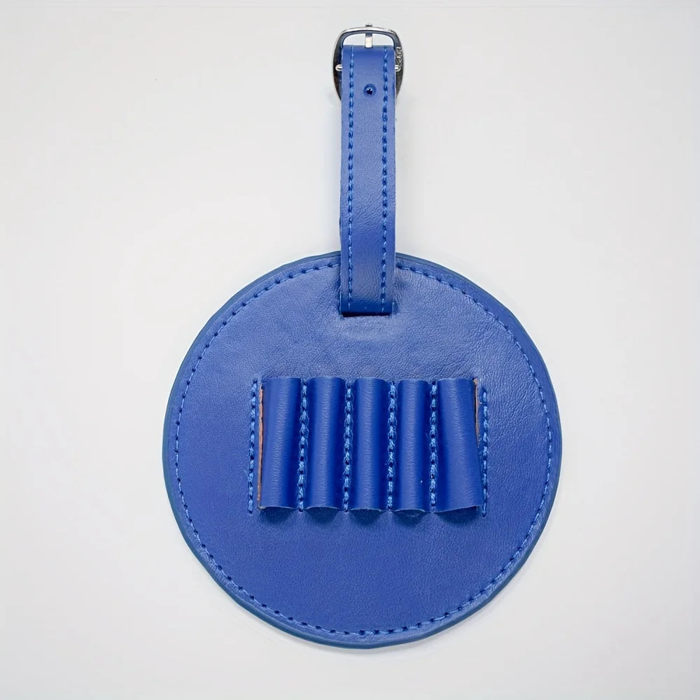 Leather Golf Ball Storage Pouch - Portable Round Holder with Loop Buckle for Training