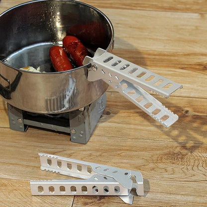 Aluminum Alloy Heat-Resistant Clip, Bowl Pot Clamp Holder for Camping, Pan Handle, Kitchen Accessories