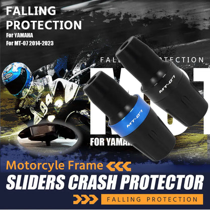 YAMAHA MT-07/FZ-07 Frame Sliders - Crash Protection Pads for MT07 2014-2025, Tracer 700/GT - Motorcycle Falling Protection Accessories