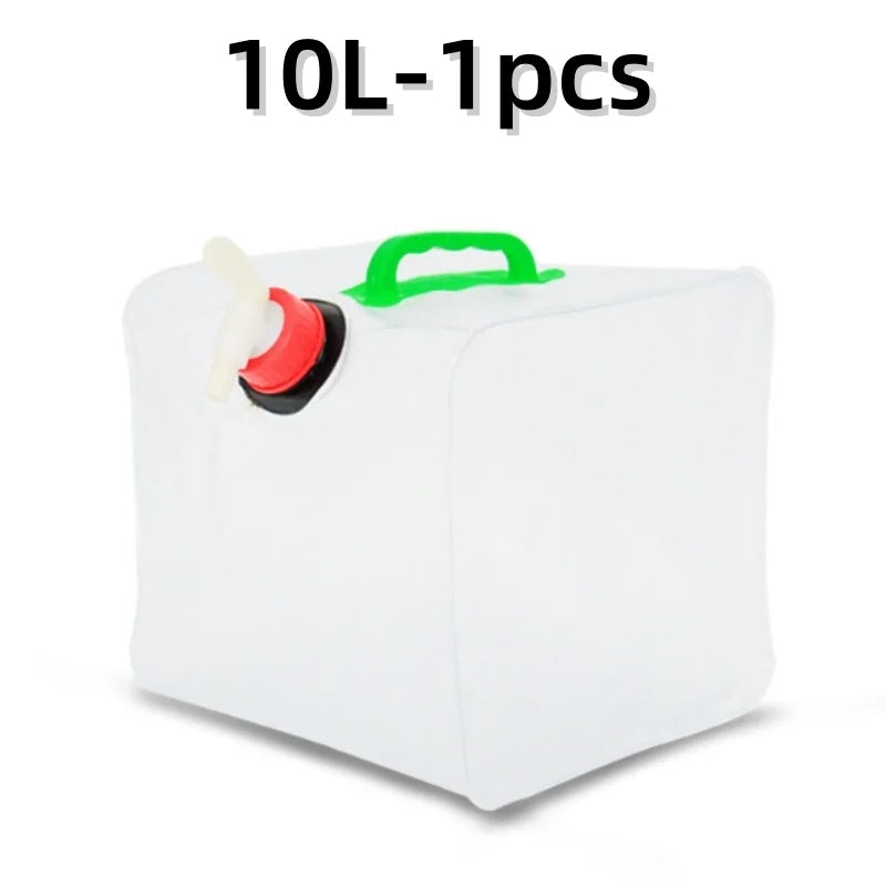 Large Capacity Portable Folding Water Container - Outdoor Camping Kettle & Plastic Bucket Equipment