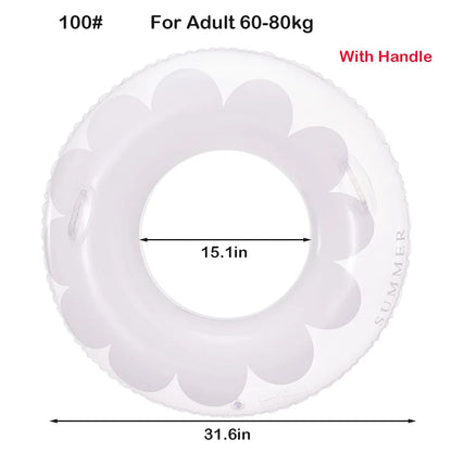 Inflatable Swimming Ring - Multi-Age Float Seat for Kids & Adults - Pool Water Safety Equipment
