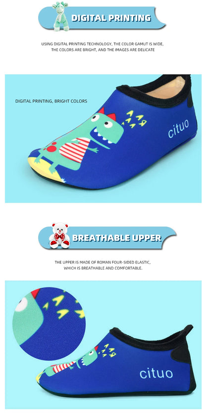 Quick-Dry Aqua Water Shoes for Kids - Lightweight Barefoot Beach Swimming Shoes for Boys & Girls