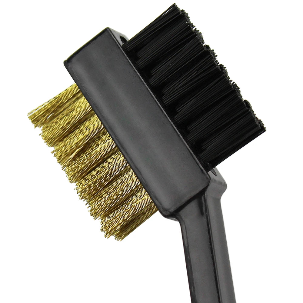 Dual-Sided Golf Club Cleaning Brush with Keychain