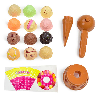 Pretend Play Ice Cream Stacking Set - Educational Kitchen Toy for Kids
