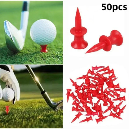 Premium Plastic Golf Tees - 50 Pack, 30mm Height