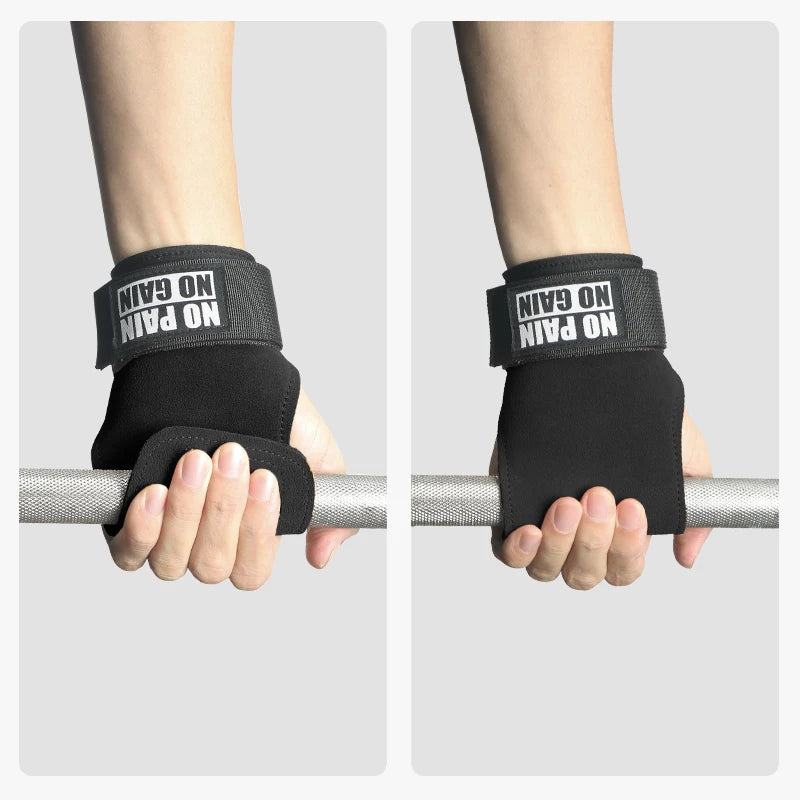 Premium Cowhide Gym Grips - Anti-Slip Palm Protection - Weightlifting, Fitness, Pull-Up, CrossFit Workout Equipment