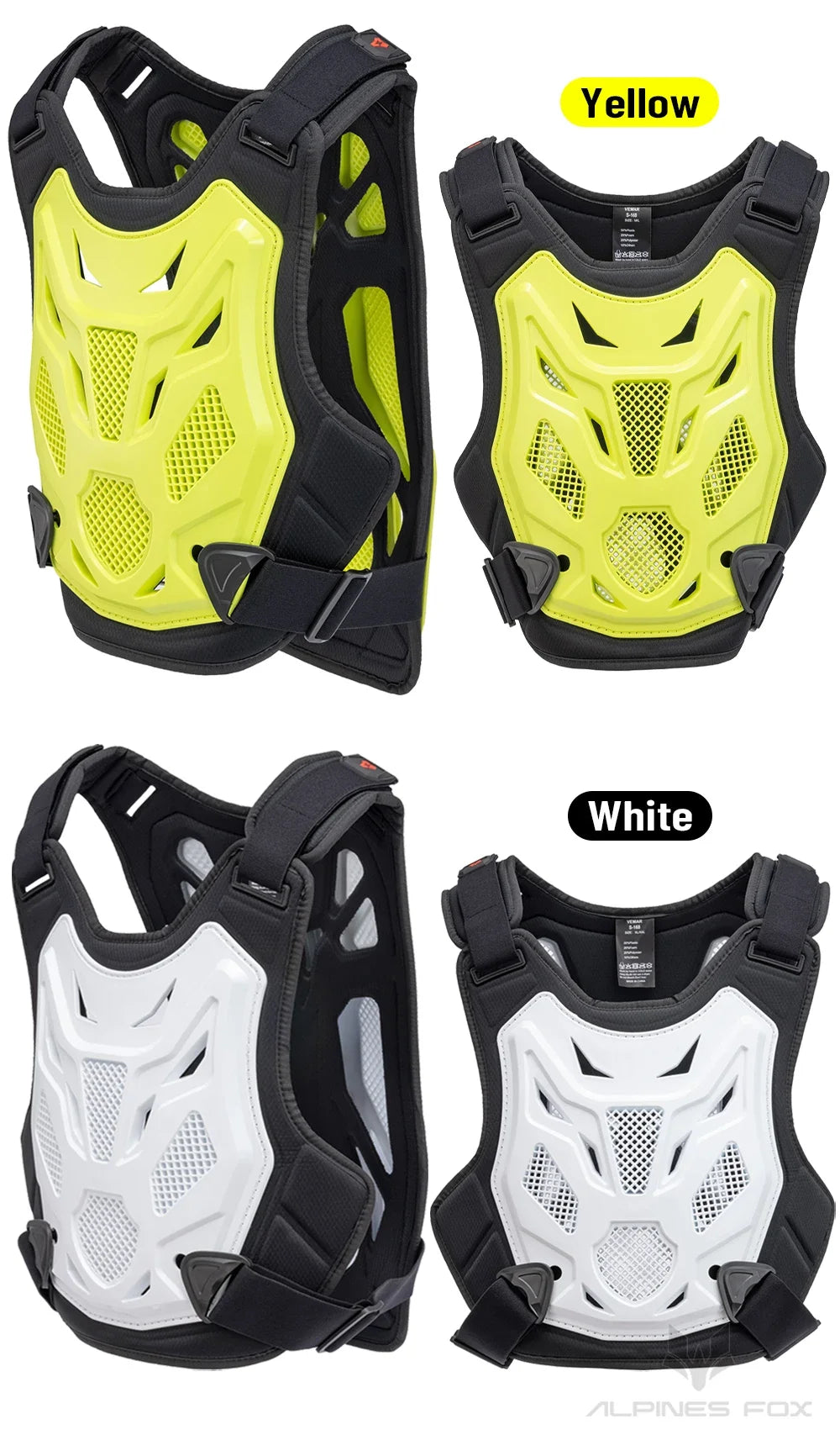 All-Season Motorcycle Armor Vest - PE Shell Body Protection for Motocross, Dirt Bike & MTB - Men & Women