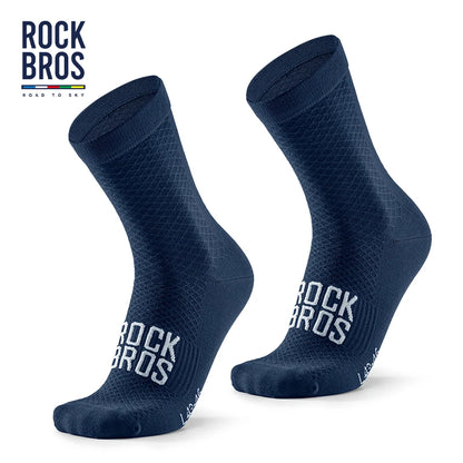 ROCKBROS High-Performance Cycling Socks - Breathable Shock-Absorbing Sport Socks with High Elastic Fabric for Outdoor Biking (1 Pair)