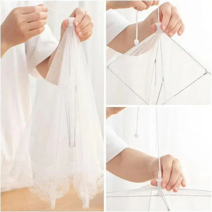 Foldable Mesh Food Cover - Pop-Up Umbrella Style Protector
