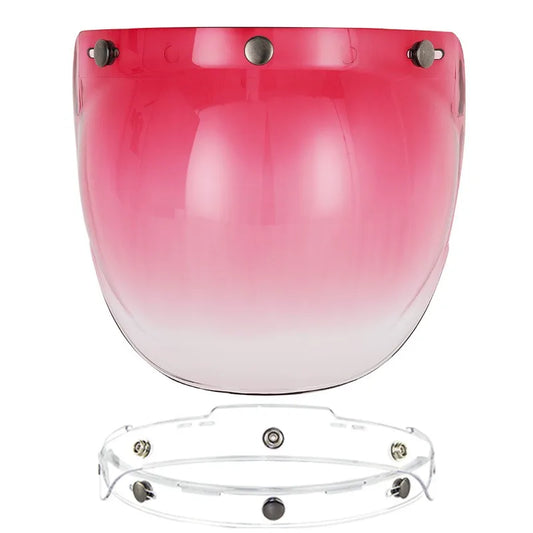 Retro Motorcycle Helmet Bubble Visor - Anti-Fog UV Protection HD Lens for Open Face Half Helmets