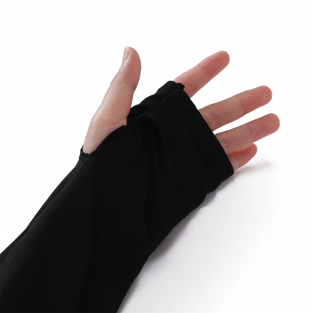 Muslim Jersey Arm Warmers - Cotton Modal Solid Color Oversleeve with Shoulder Coverage and Sun Protection