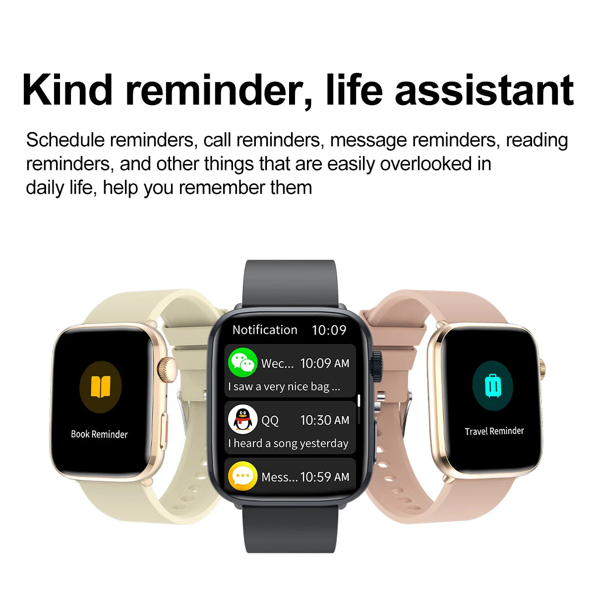 AI Smart Health Watch - HRV+PPG Blood Pressure & Heart Rate Monitor with IP68 Waterproof & NFC