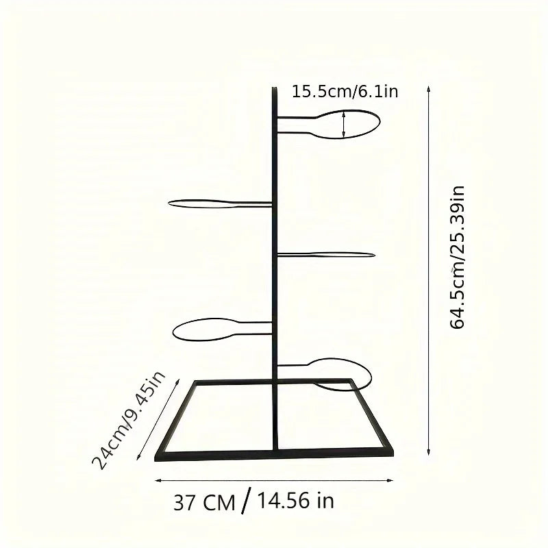 Carbon Steel Basketball Storage Rack - Multi-Layer Ball Organizer Stand for Basketball, Football, Volleyball (Home & School)