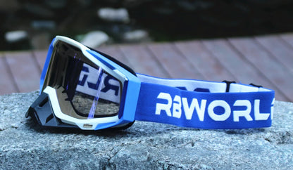 Vintage Motorcycle Goggles – MX Motocross Safety Glasses with Night Vision for Helmet & Driving