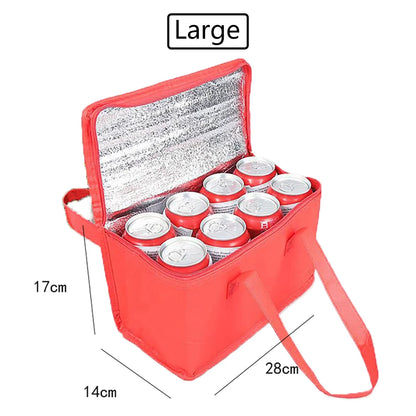 Insulated Cooler Bag - Portable Thermal Food & Drink Carrier for Picnics, Lunch & Beer Delivery