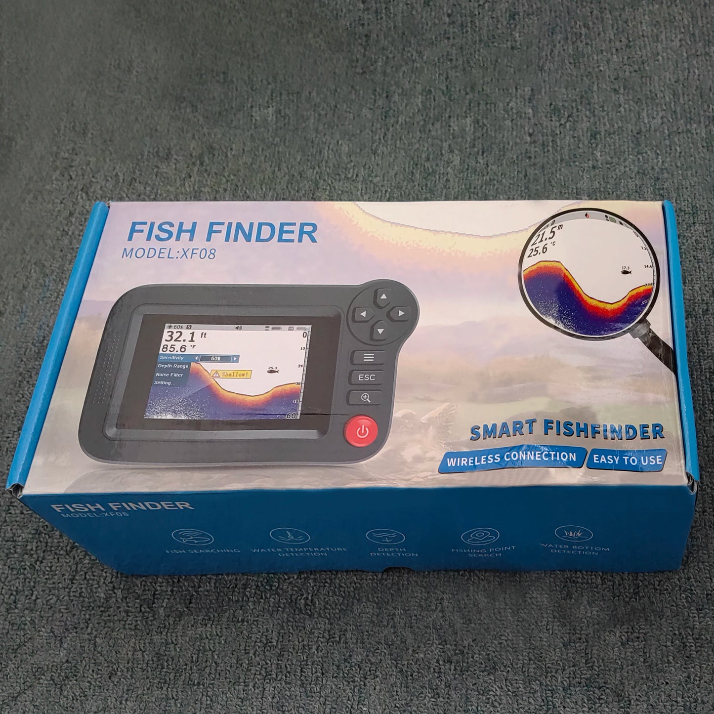 Portable Fish Finder & Depth Finder - Smart Sonar for Dock, Shore & Bank Fishing