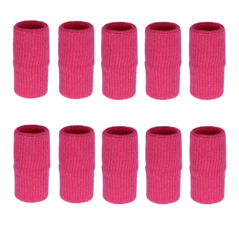 Athletic Finger Support Sleeves - 10 Pack Compression Guards for Basketball, Volleyball, Gym & Sports