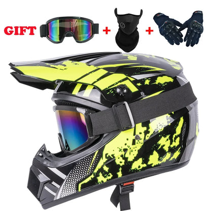 Full Face Motocross Helmet - Off-Road Downhill AM DH Cross Capacete - Free Shipping + 3 Free Gifts
