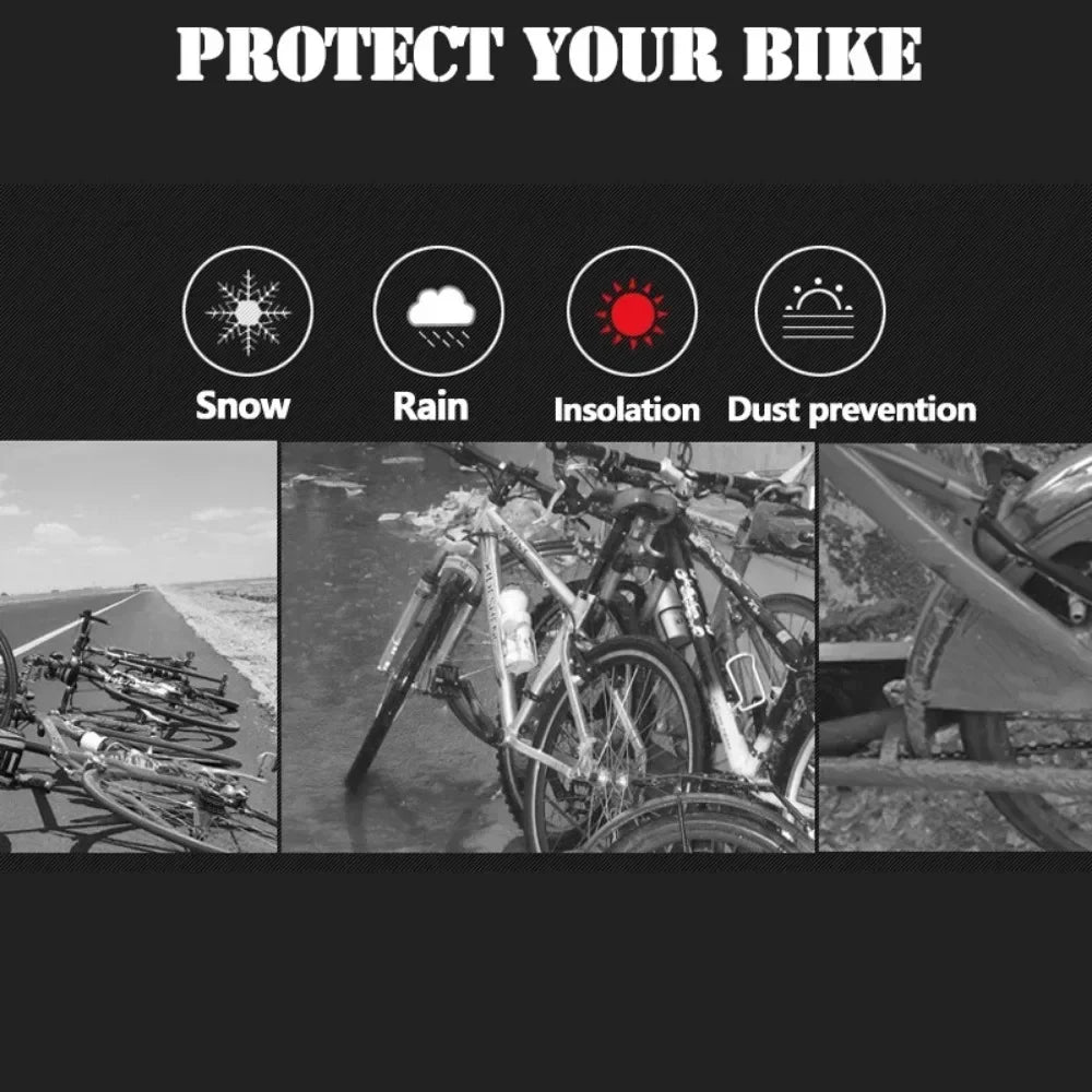 Waterproof Bicycle Cover - All-Weather Protection for Bikes & Motorcycles (200×100cm, UV & Rain Resistant)