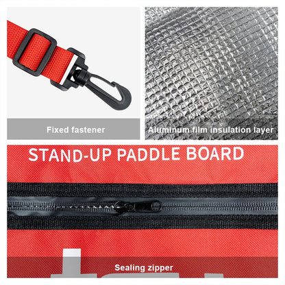Adjustable Paddleboard Deck Cooler Storage Bag - Sealed Zipper Food Bag for Stand-Up Paddle Boards