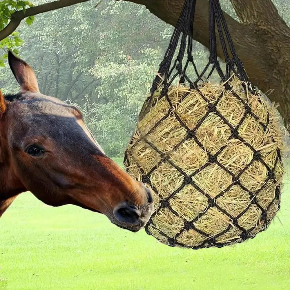 Premium Slow-Feed Horse Hay Net Bag Set (2 Pcs) – 40" Large Capacity Hanging Feeder