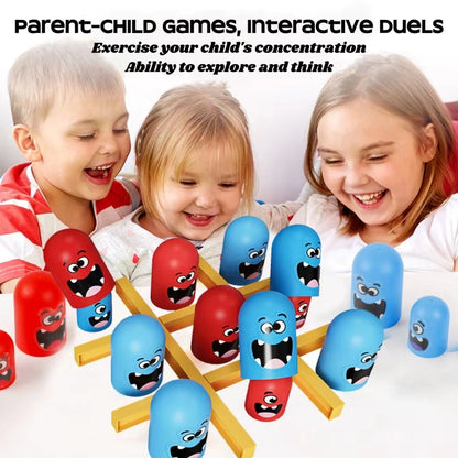 Tic Tac Toe Strategy Board Game - Big Eat Small Educational Thinking Game for Kids - Parent-Child Interactive Learning Toy - Christmas Gift